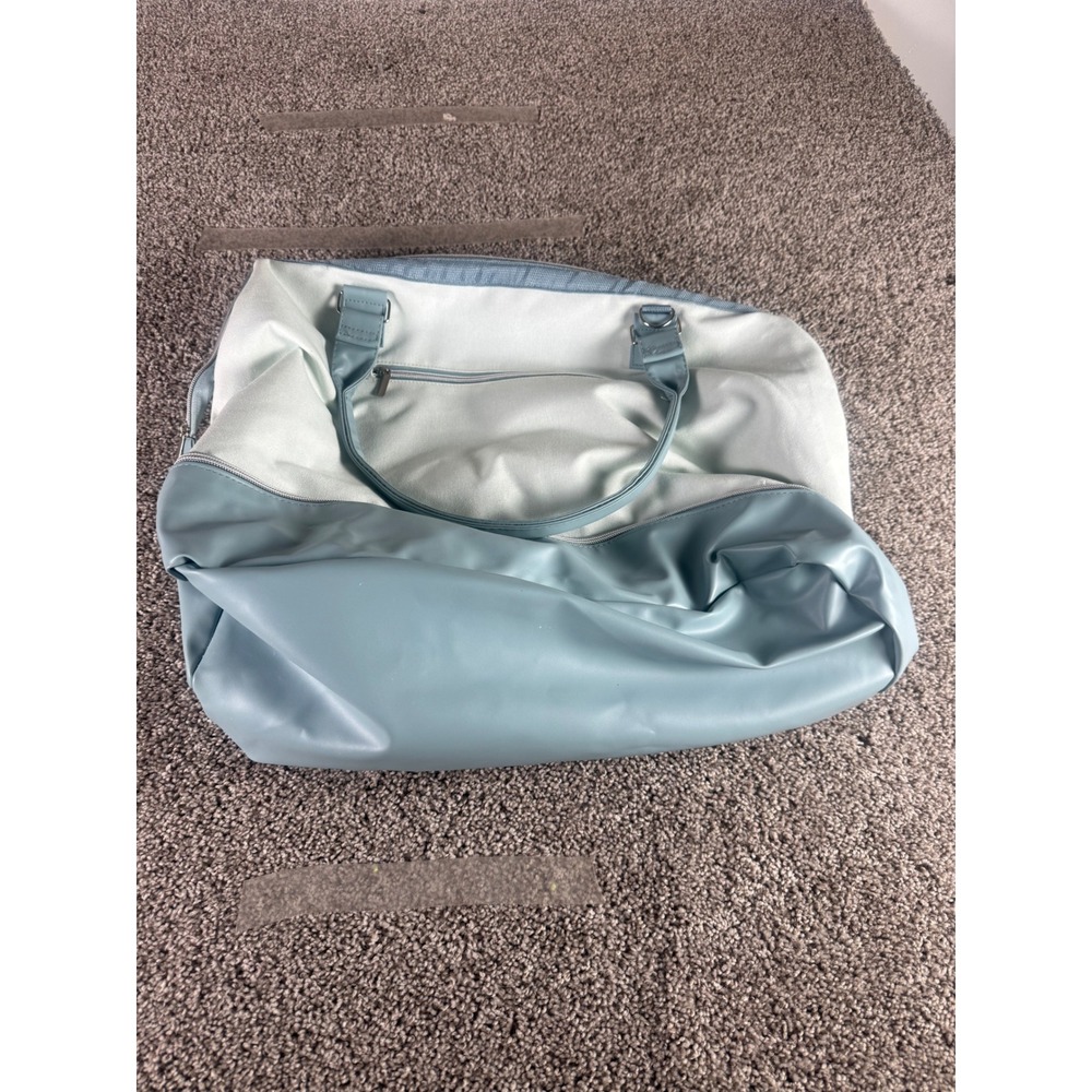 DSW Weekender Bag GWP Blue Gray Travel Tote Carry On with Shoulder Strap